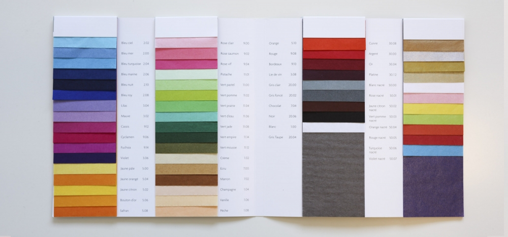 decoratief verpakkingsmateriaal nuancier-couleur-papier